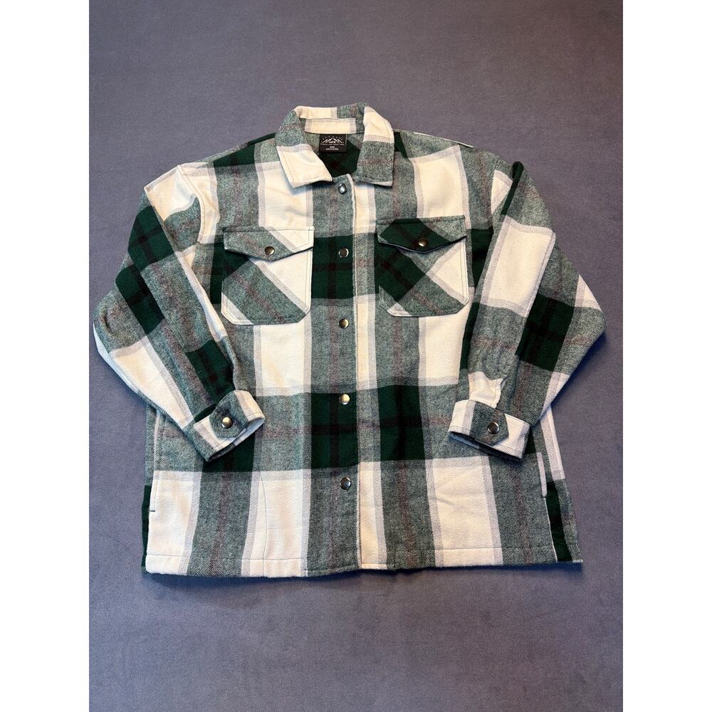 HFX Women's Button Down Front Pocket Shirt Jacket Green Size Med - Picture 1 of 8
